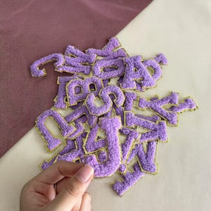 Chenille Letters, Chenille letter iron-on patch, Chenille Letters Self Adhesive, Iron on Letter Patches, Fashion Iron On Alphabet Embroidery