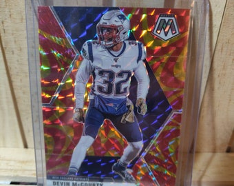 Devin McCourty 2020 Mosaic Football Card base set Red Prizm Refractor New England Patriots Star Player