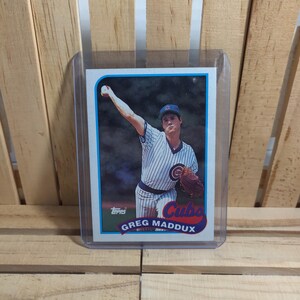 Greg Maddux 1989 Topps conjunto base cartão de beisebol Chicago Cubs jogador estrela