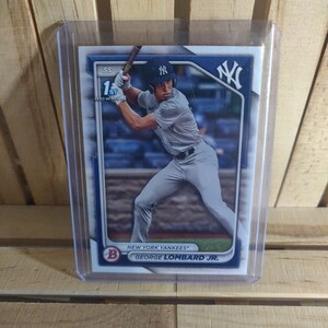 George Lombard Jr 2024 Topps Bowman 1er Bowman Carte de baseball Joueur star des Yankees de New York