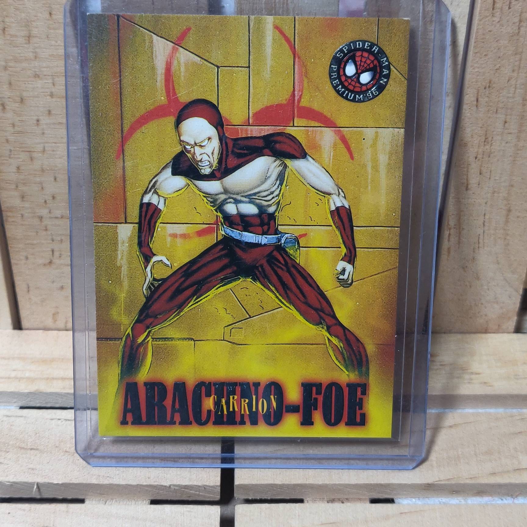 Spider-man Premium Fleer Skybox Arachna-foe Carrion Embossed Base