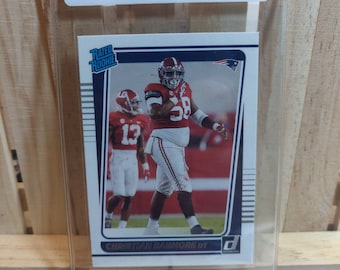 Christian Baremore Rated Rookie 2021 Panini Donruss Football Card Base Set New England Patriots Star Player