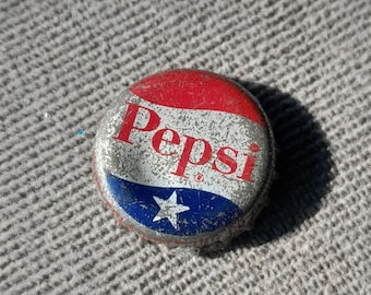Pepsi Star Soda Vintage kurk gevoerde flesdop gebruikt