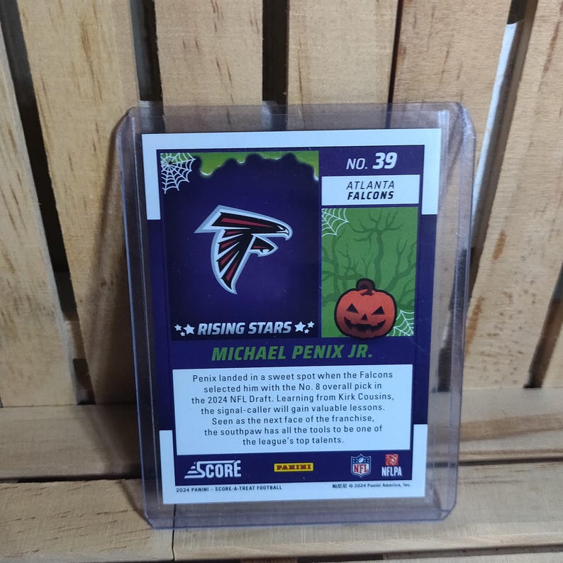 Michael Penix Jr RC 2024 Panini Score Halloween Green Base Set Football