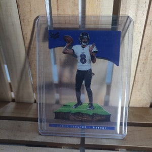 Lamar Jackson 2021 Chronicles Football Card Stars and Stripes Acetate Sub Set Baltimore Ravens Star Player