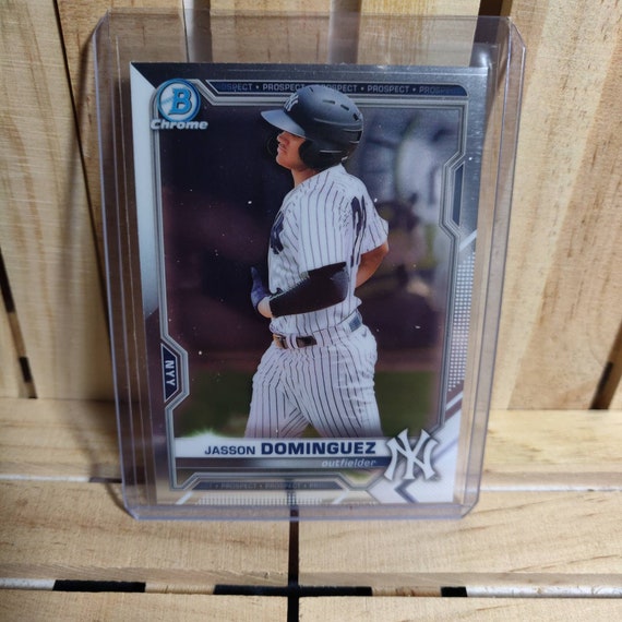 Jasson Dominguez 2021 Topps Bowman Chrome parallel Baseball Card New York  Yankees Star Player