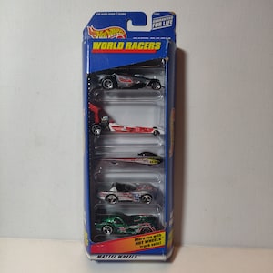 World Racers 5 Pack Hot Wheels Car Toy Sealed Package 1998