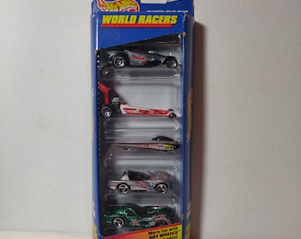 World Racers 5 Pack Hot Wheels Car Toy Sealed Package 1998