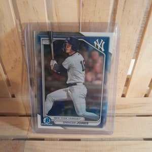Carte de baseball Spencer Jones 2024 Topps Bowman, joueur étoile des Yankees de New York parallèles chromés