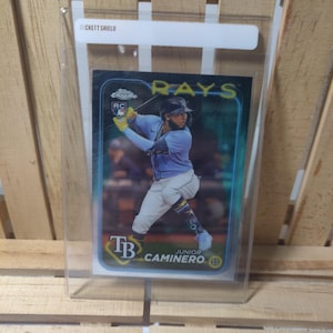 Junior Caminero RC 2024 Topps Chrome Base set Baseball Card Tampa Bay Rays Star Player