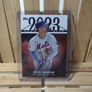 Pete Alonso Topps 2024 Série 1 Les plus grands succès de 23 Sous-ensemble Carte de baseball Joueur vedette des Mets de New York