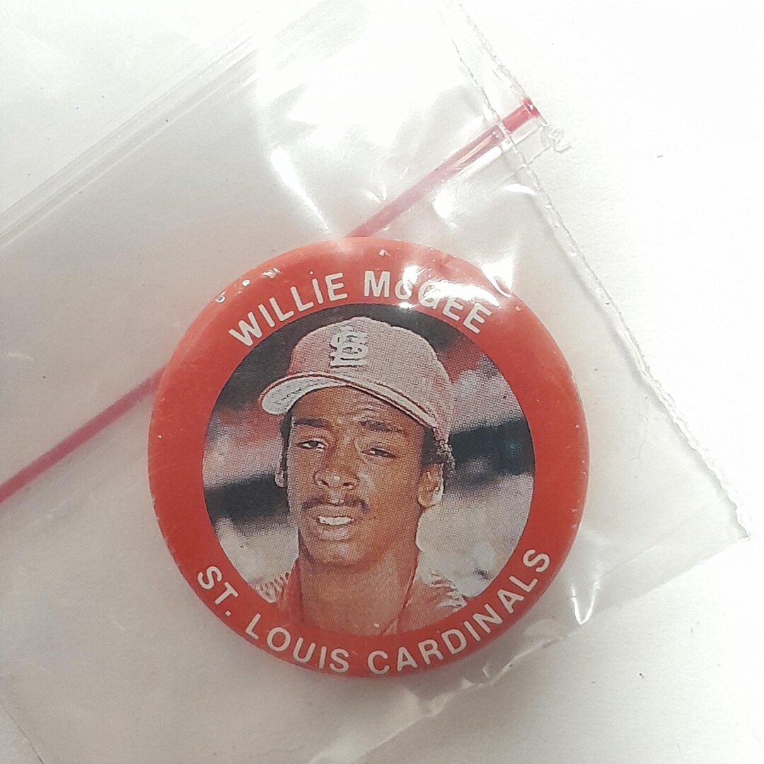 Willie Mcghee St Louis Cardinals MLB 1984 Mini Collectors Pinback