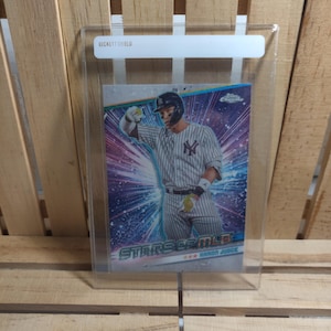 Aaron Judge 2024 Topps Series 1 Stars of MLB Sous-ensemble Carte de baseball parallèle chromée Yankees de New York