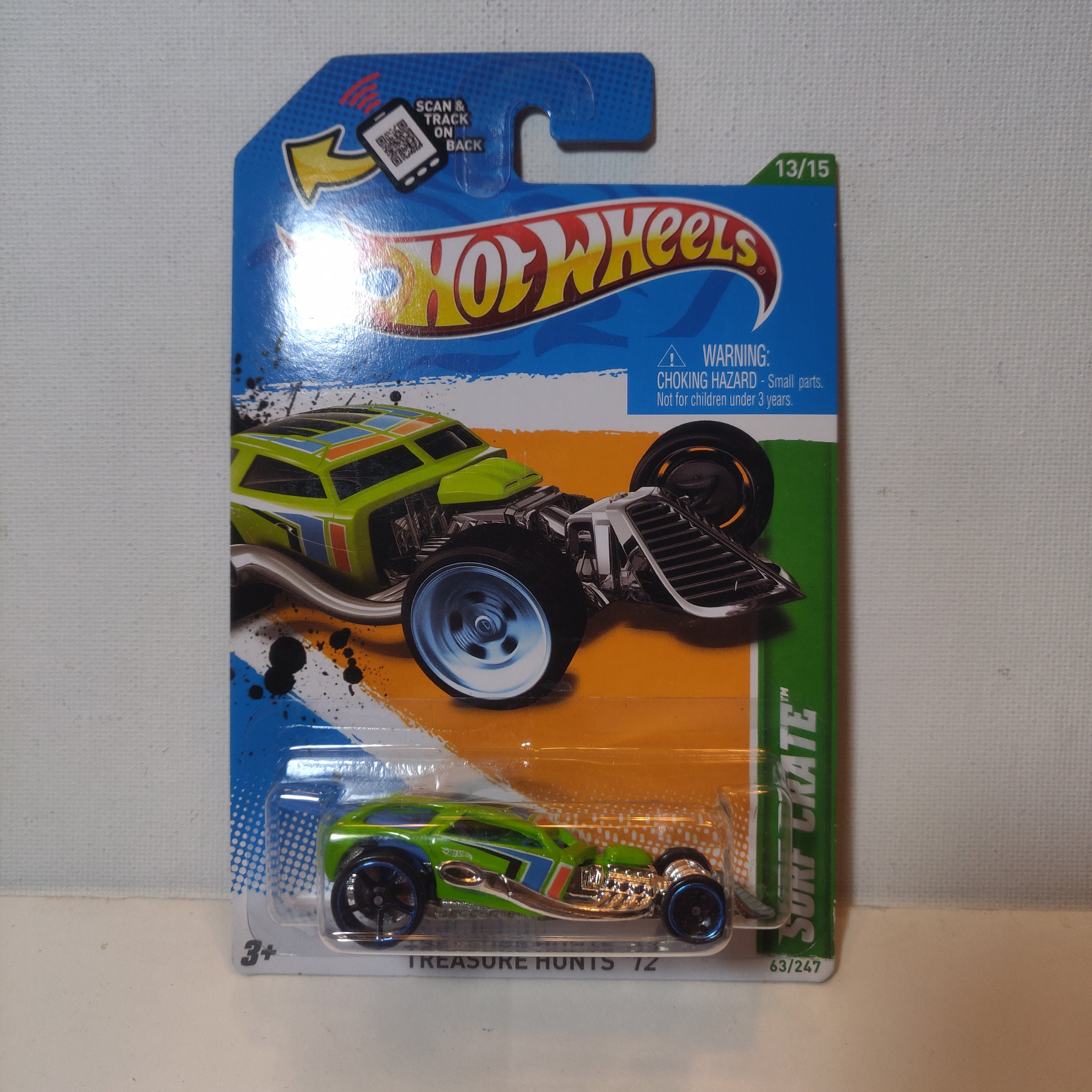 Coffret de jouets pour voiture Hot Wheels, chasse au trésor, caisse de surf, emballage scellé numéro 63