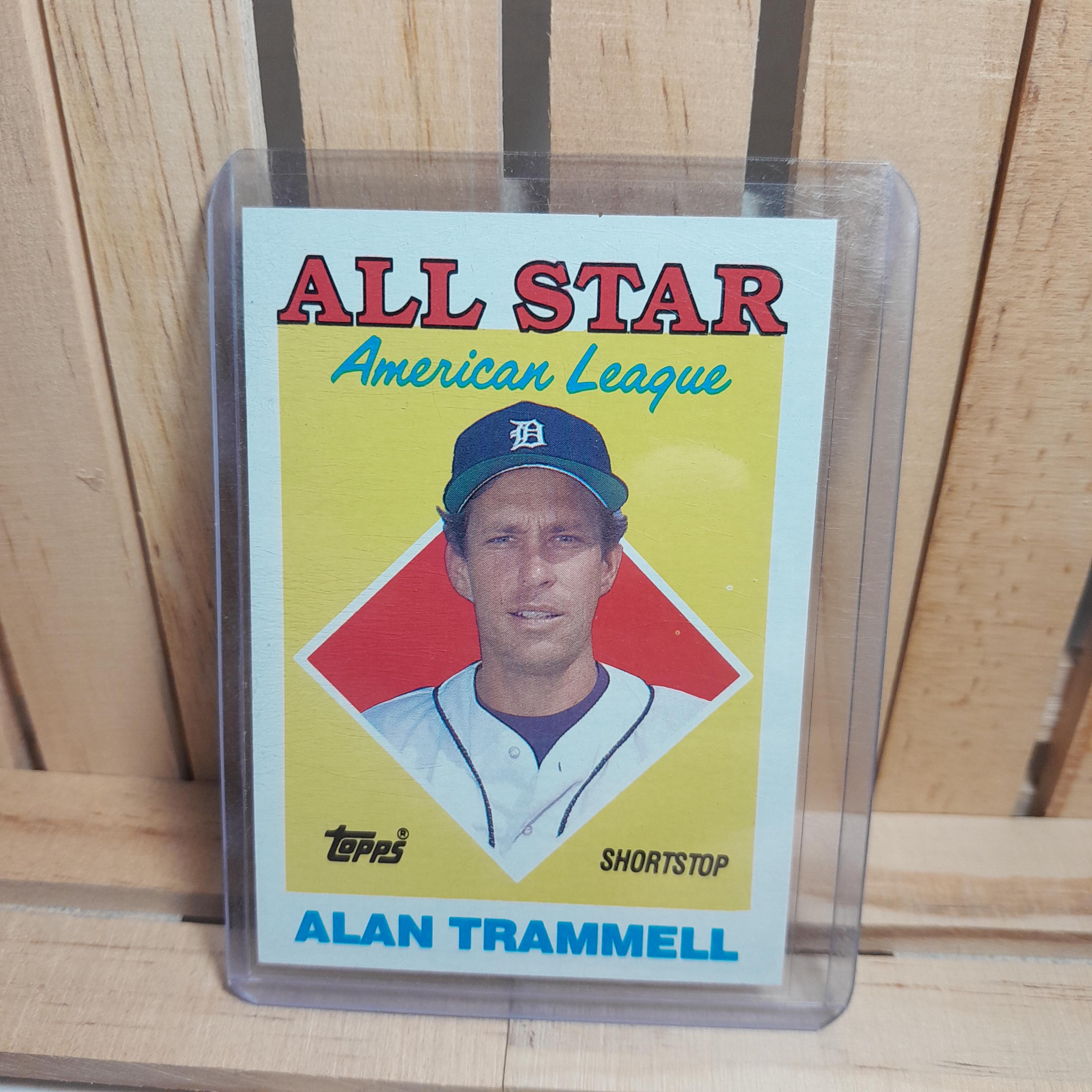 star team 32 旧ロゴ　レア Alan Trammell 1988 Topps Baseball Card Base Set All Star Detroit