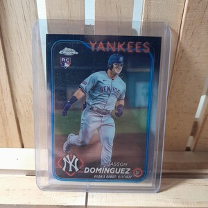 Jasson Dominguez RC Rookie Débuts 2024 Topps Chrome Update Series Base set Baseball Card New York Yankees Star Player