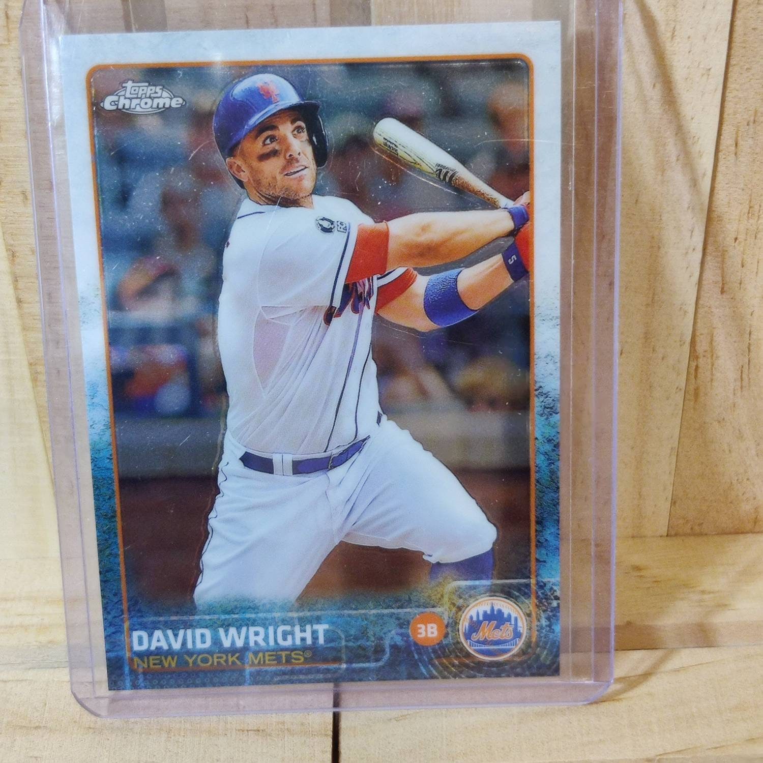 David Wright 2015 Topps Chrome Baseball Card New York Mets Star Player