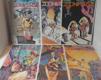 Zooniverse #1-6 Eclipse Comics - Exemplar para Leitor em Bom Estado (VG) - Páginas Completas - Como Encontrado - Revista em Quadrinhos Não Classificada