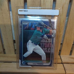 Set di carte da baseball Cole Young 2024 Topps Bowman Base Chrome Parallel, giocatore stella dei Seattle Mariners