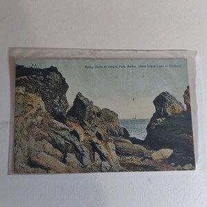 Rocky Shores Delano Park Maine come trovato condizione Oggetto da collezione souvenir