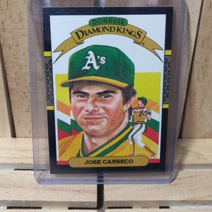Jose Canseco 1987 Donruss Baseball Card Diamond Kings Sub Set Oakland Athletics