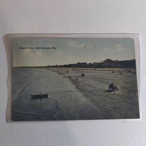 Beach View Old Orchard Maine zoals gevonden staat Collectible Souvenir Item