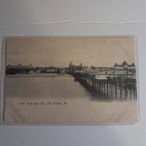 The Pier Old Orchard Beach Maine, zoals gevonden staat, verzamelitem als souvenir