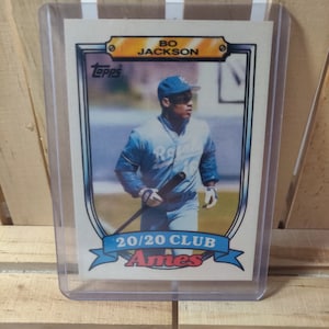 Bo Jackson 1989 Jeu exclusif Topps Ames 20/20 Club Retailer Cartes de baseball Joueur vedette des Royals de Kansas City