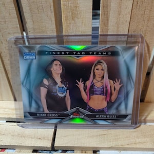 Nikki Cross Alexa Bliss WWE 2020 Topps Finest Tag Teams Sub Set Wrestling Card