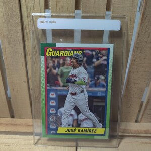 Jose Ramirez 2025 Topps Series 1 1990 design Parallel Sub set Baseball Card Cleveland Guardians Star Player