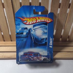 Wagon 8 Crate USA Flag Hot Wheels Car Toy Sealed Package