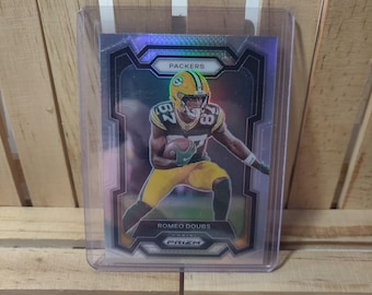 Romeo Doubs 2023 Panini Prizm Silver Prizm Refractor Football Card Rookie Green Bay Packers Star Player