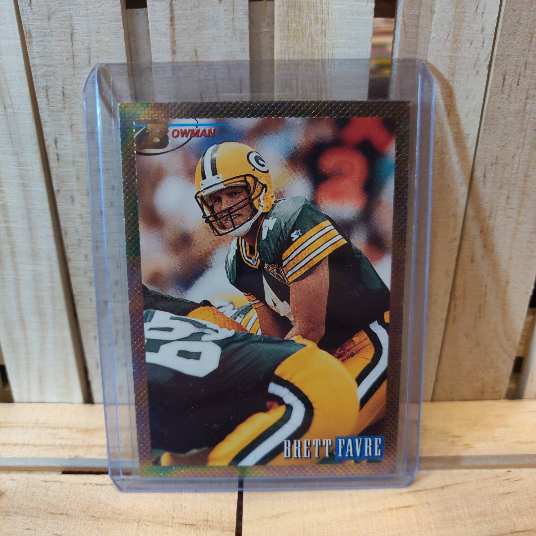 Brett Favre 1993 Topps Bowman Football Card Foil Parallel - Etsy