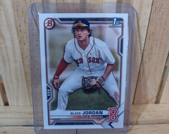 Blaze Jordan 1st Bowman 2021 Topps Bowman Base set Baseball Card Boston Red Sox Star Player