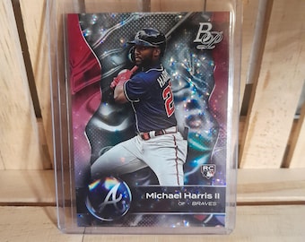 Michael Harris II RC 2023 Topps Bowman Platinum Base Set Foil Variation Baseball Card Atlanta Braves Star Player