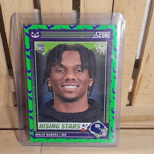 Malik Nabers RC 2024 Panini Score Halloween Green Base Set Football Card New York Giants Star Player