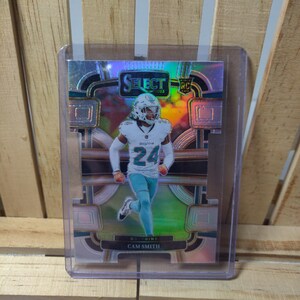 Cam Smith RC 2023 Panini Wählen Sie die Basis Set aus Die Cut Silber Prizm Refraktor Parallel Football Karte Miami Dolphins