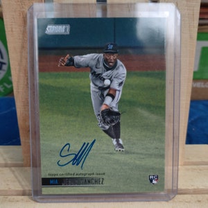 Jesus Sanchez RC Autograph 2021 Topps Stadium Club Base Set Baseball Card Miami Marlins Star Player
