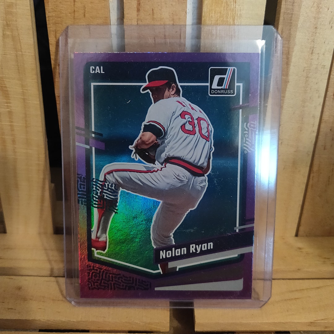 Nolan Ryan 2023 Purple Holo Parallel Baseball Card Los Angeles Angels