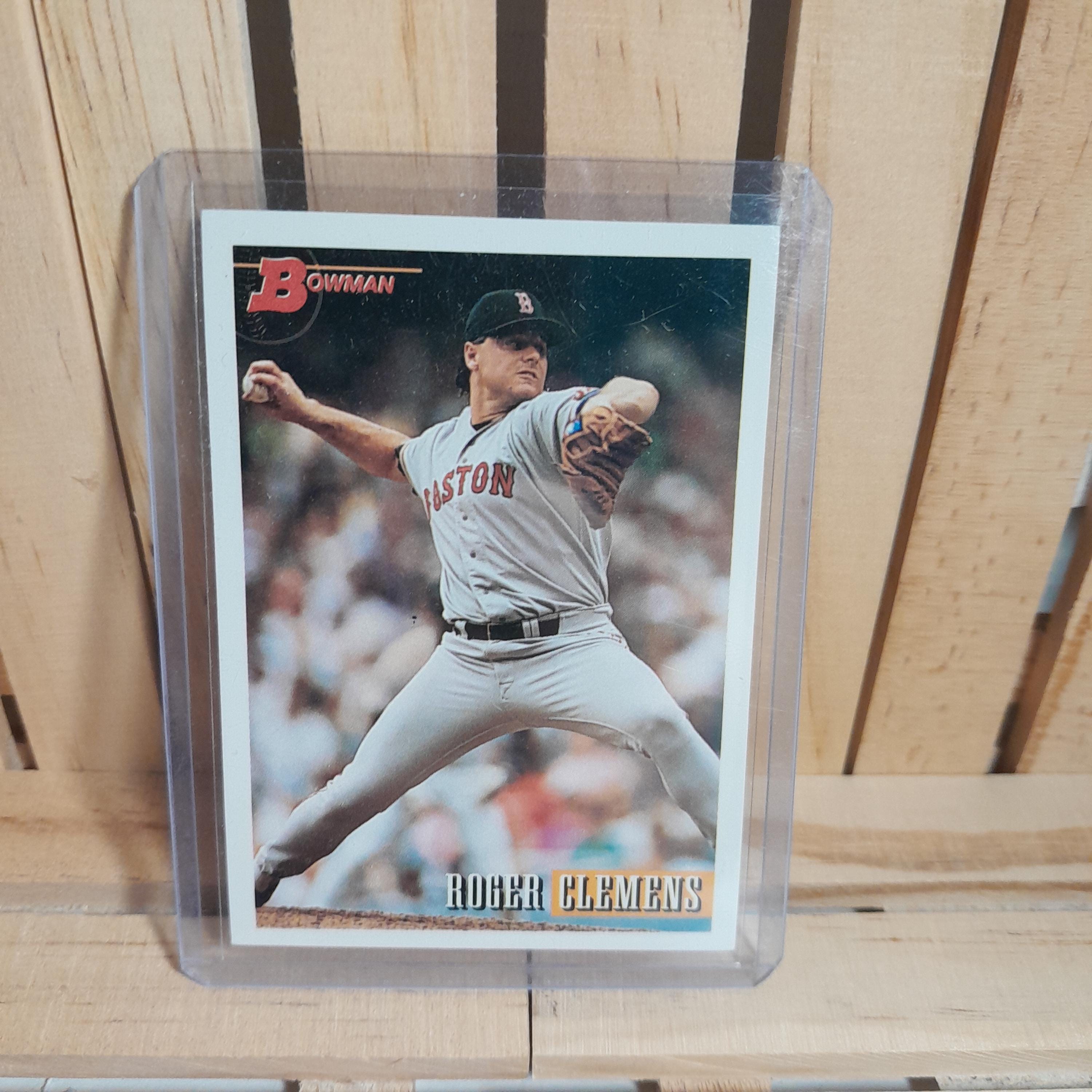 Roger Clemens 1993 Topps Bowman Baseball Card Boston Red Sox Star