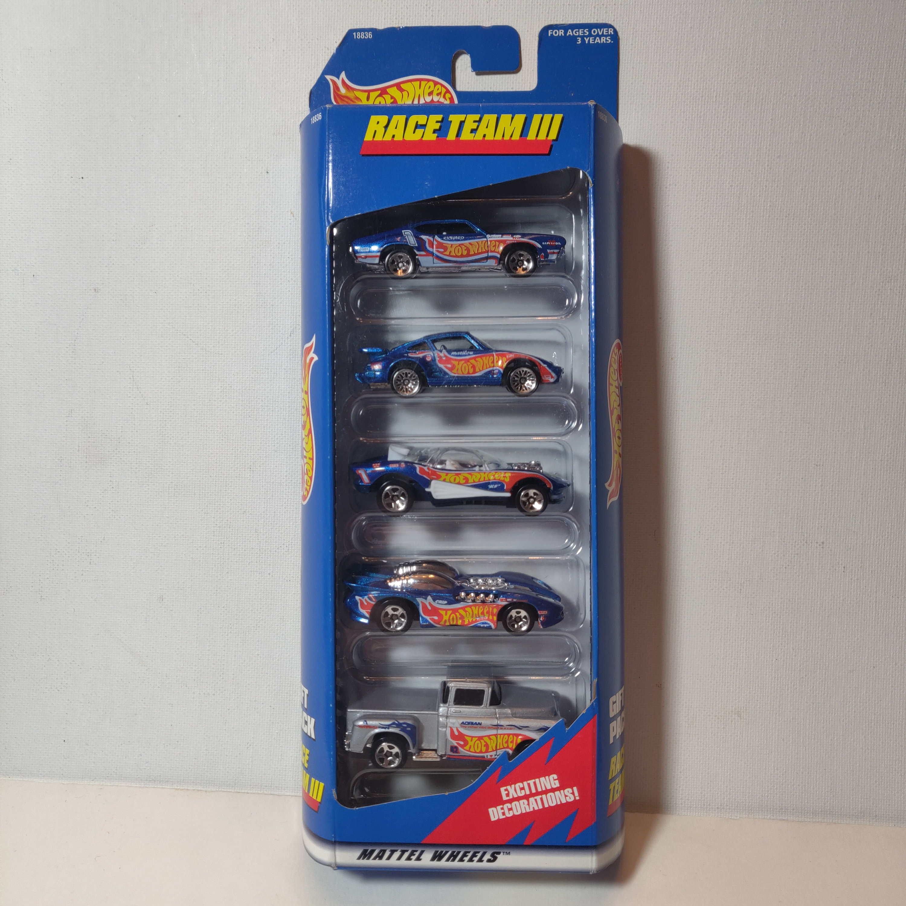 Race Team III 5 Pack Hot Wheels Car Toy Sealed Package 1998
