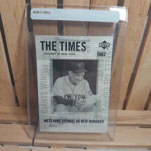 Conjunto de cartas de beisebol Casey Stengel 2001 Upper Deck Legends of New York, gerente estrela do New York Mets