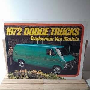 Dodge Trucks 1972 Tradesman Van Dealer Sales Pamphlet Spec Book VG Condition