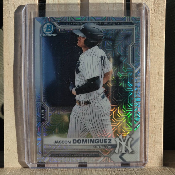 Jasson Dominguez 2021 Topps Bowman Chrome Mojo Refractor Parallel Baseball  Card New York Yankees Star Player 