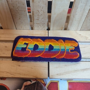 Vintage Eddie Name patch The Show Offs Patch Embroidered NOS 3 1/2&quot;