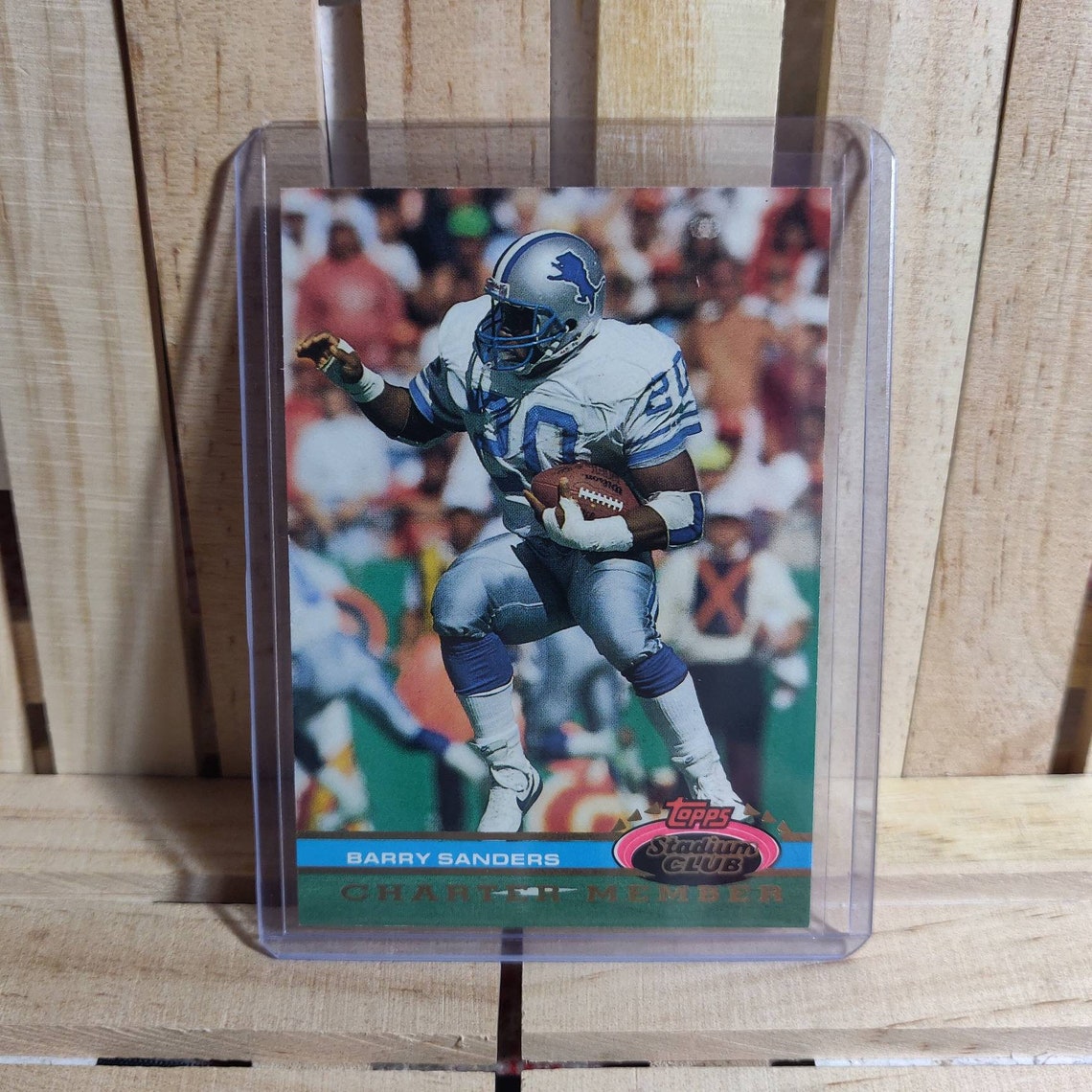 Barry Sanders 1991 Topps Stadium Club Base set Charter Member Etsy