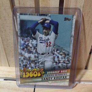 Sandy Koufax 2020 Topps Update Decades Best Sub Set Baseball Card Los Angeles Dodgers Star Player HOFer