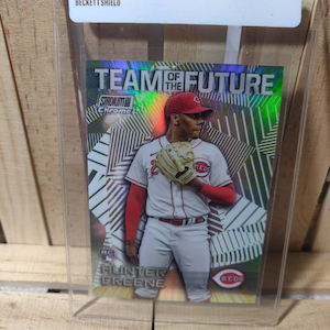 Hunter Greene RC 2022 Topps Stadium Club Chrome Baseball Card Team of the Future Sub Set Cincinnati Reds Star Player