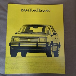 1984 Ford Escort Dealer Sales Pamphlet Spec Book VG Condition