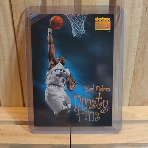Karl Malone 1999-00 Skybox Premium Basketball Card Ninety Fine sub set Utah Jazz Star Player
